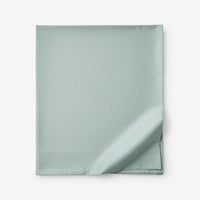 Premium Smooth Supima® Cotton Wrinkle-Free Sateen Flat Bed Sheet - Sea Mist, Deep Pocket Queen,Sea Mist