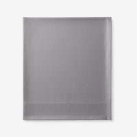 Premium Smooth Supima® Cotton Wrinkle-Free Sateen Flat Bed Sheet - Silver, Deep Pocket Queen,Silver