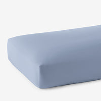 Premium Smooth Supima® Cotton Wrinkle-Free Sateen Fitted Bed Sheet - Blue Shadow, Deep Pocket Queen,Blue Shadow