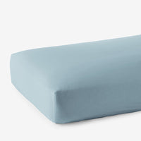 Premium Smooth Supima® Cotton Wrinkle-Free Sateen Fitted Bed Sheet - Cloud, Deep Pocket Queen,Cloud