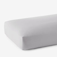 Premium Smooth Supima® Cotton Wrinkle-Free Sateen Fitted Bed Sheet - Light Gray, Deep Pocket Queen,Light Gray