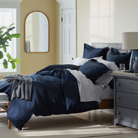 Premium Smooth Supima® Cotton Wrinkle-Free Sateen Fitted Bed Sheet - Navy, Deep Pocket Queen,Navy