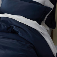 Premium Smooth Supima® Cotton Wrinkle-Free Sateen Fitted Bed Sheet - Navy, Deep Pocket Queen,Navy