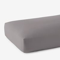 Premium Smooth Supima® Cotton Wrinkle-Free Sateen Fitted Bed Sheet - Silver, Deep Pocket Queen,Silver
