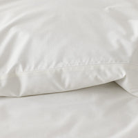 Premium Cool Supima® Cotton Percale Deep Pocket Bed Sheet Set - Cream, Queen,Cream