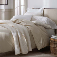 Premium Cool Supima® Cotton Percale Deep Pocket Bed Sheet Set - Oatmeal, Queen,Oatmeal