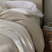 Premium Cool Supima® Cotton Percale Deep Pocket Bed Sheet Set - Oatmeal, Queen,Oatmeal