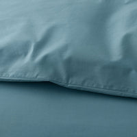 Premium Cool Supima® Cotton Percale Deep Pocket Bed Sheet Set - Slate Blue, Queen,Slate Blue