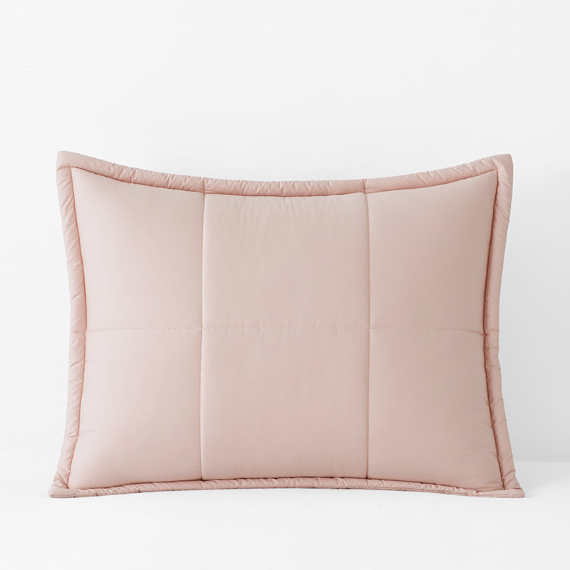Quilted Sham - Blush, Standard,Blush