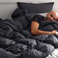 Quilted Sham - Charcoal Gray, Standard,Charcoal Gray