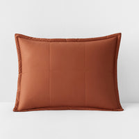Quilted Sham - Copper, Standard,Copper