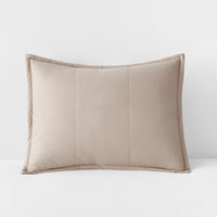 Quilted Sham - Feather Tan, Standard,Feather Tan