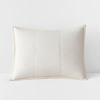 Quilted Sham - Ivory, Standard,Ivory