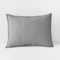 Quilted Sham - Light Gray, Standard,Light Gray