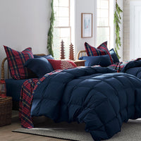 Quilted Sham - Navy Blue, Standard,Navy Blue