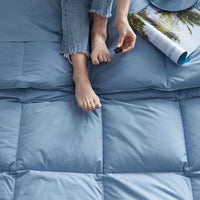 Quilted Sham - Porcelain Blue, Standard,Porcelain Blue