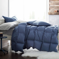 Quilted Sham - Smoke Blue, Standard,Smoke Blue