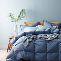 Quilted Sham - Smoke Blue, Standard,Smoke Blue