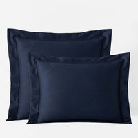 Premium Smooth Supima® Cotton Wrinkle-Free Sateen Sham - Navy, Standard,Navy