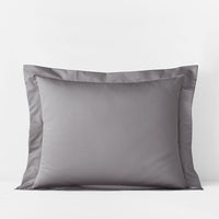 Premium Smooth Supima® Cotton Wrinkle-Free Sateen Sham - Silver, Standard,Silver