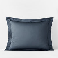 Premium Smooth Supima® Cotton Wrinkle-Free Sateen Sham - Steel Blue, Standard,Steel Blue