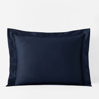 Premium Smooth Supima® Cotton Wrinkle-Free Sateen Sham - Navy, Standard,Navy