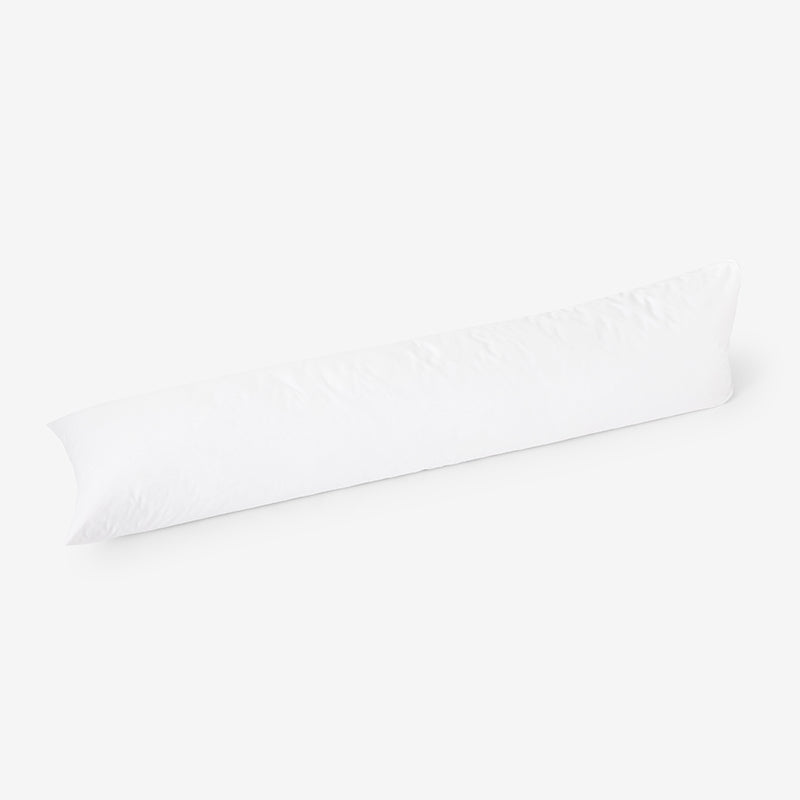 Feather and Down Body Pillow Insert,White
