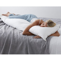 Feather and Down Body Pillow Insert,White
