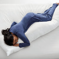 Feather and Down Body Pillow Insert,White