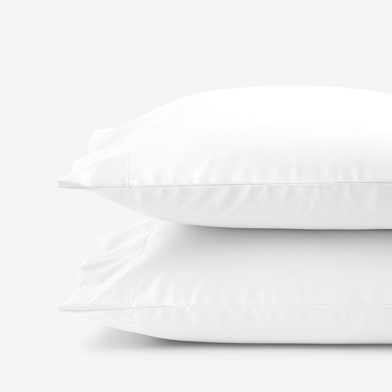 Premium Smooth Supima® Cotton Wrinkle-Free Sateen Pillowcase Set - White, Standard,White