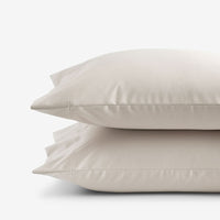 Premium Smooth Supima® Cotton Wrinkle-Free Sateen Pillowcase Set - Alabaster, Standard,Alabaster