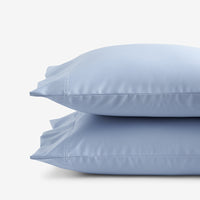 Premium Smooth Supima® Cotton Wrinkle-Free Sateen Pillowcase Set - Blue Shadow, Standard,Blue Shadow