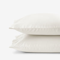 Premium Smooth Supima® Cotton Wrinkle-Free Sateen Pillowcase Set - Ivory, Standard,Ivory