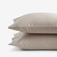 Premium Smooth Supima® Cotton Wrinkle-Free Sateen Pillowcase Set - Light Birch, Standard,Light Birch