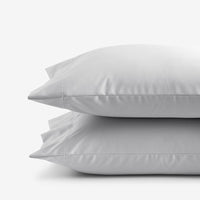 Premium Smooth Supima® Cotton Wrinkle-Free Sateen Pillowcase Set - Light Gray, Standard,Light Gray