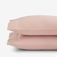 Premium Smooth Supima® Cotton Wrinkle-Free Sateen Pillowcase Set - Rose, Standard,Rose