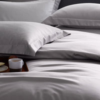 Premium Smooth Supima® Cotton Wrinkle-Free Sateen Pillowcase Set - Silver, Standard,Silver