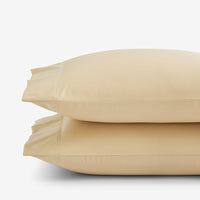 Premium Smooth Supima® Cotton Wrinkle-Free Sateen Pillowcase Set - Yellow, Standard,Yellow