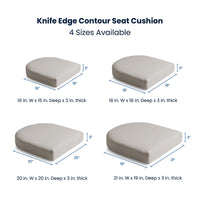 Contour Chair Cushion - Narrow Stripe Air Blue, 21 in . x 19 in.,Narrow Stripe Air Blue
