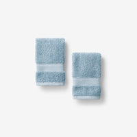 Regal Egyptian Cotton Washcloths, Set of 2 - Blue Sky,Blue Sky