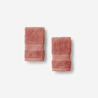 Regal Egyptian Cotton Washcloths, Set of 2 - Clay,Clay