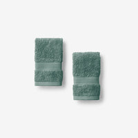 Regal Egyptian Cotton Washcloths, Set of 2 - Jade Green,Jade Green