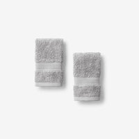 Regal Egyptian Cotton Washcloths, Set of 2 - Light Gray,Light Gray