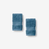 Regal Egyptian Cotton Washcloths, Set of 2 - Ocean Blue,Ocean Blue