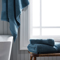 Regal Egyptian Cotton Washcloths, Set of 2 - Ocean Blue,Ocean Blue