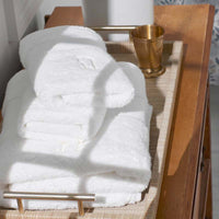 Regal Egyptian Cotton Washcloths, Set of 2 - White,White