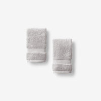 Sterling Supima® Cotton Washcloths, Set of 2 - Silver Mist,Silver Mist