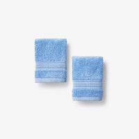 Turkish Cotton Washcloths, Set of 2 - Blue Water,Blue Water