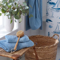 Turkish Cotton Washcloths, Set of 2 - Blue Water,Blue Water