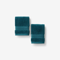 Turkish Cotton Washcloths, Set of 2 - Deep Teal,Deep Teal